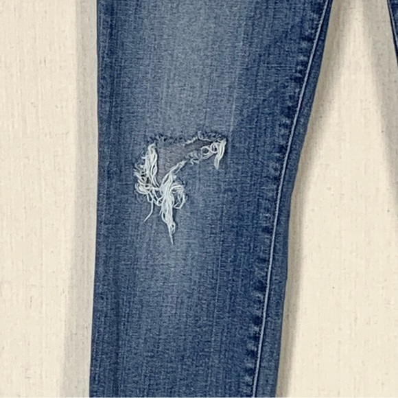 J Brand Distressed Mid-Rise Super Skinny Jeans in 'Revenge' Wash - Size 28 - Picture 7 of 16